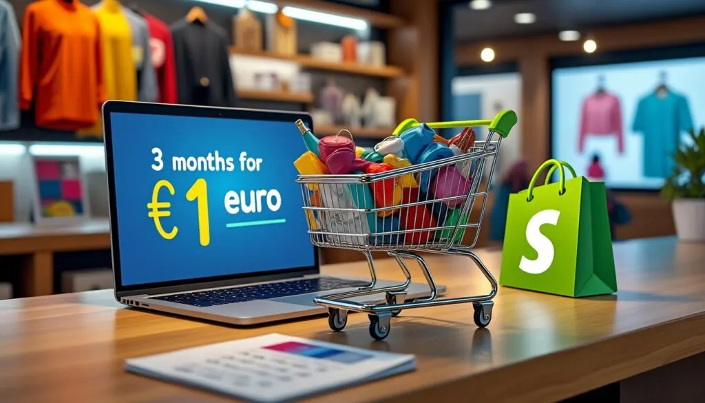découvrez l’offre exclusive shopify : profitez de 3 mois d’abonnement pour seulement 1 euro et lancez votre boutique en ligne facilement. idéal pour les entrepreneurs souhaitant tester toutes les fonctionnalités premium à prix mini !